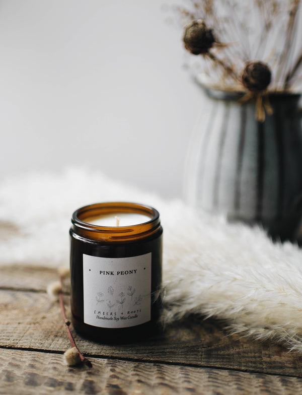 Pink Peony Soy Candle
